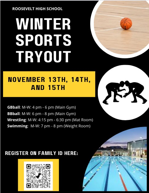 Winter Sports Tryout Flyer